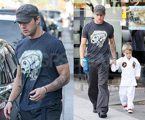 Photos of Ryan Phillippe Taking Deacon Phillippe to Karate Class