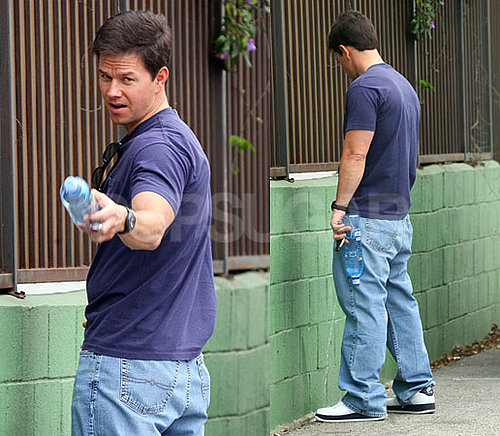 Photos of Mark Wahlberg Urinating On A Wall in LA
