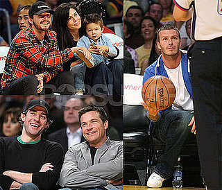 Photos of David Beckham, Shia LaBeouf, Will Ferrell, John Krasinski, Jason Bateman at the Lakers Game