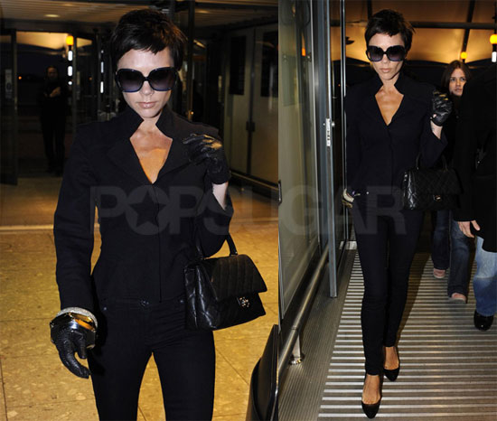 Victoria Beckham in Heathrow Airport 