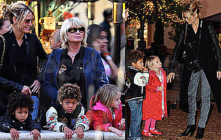 Photos of Heidi Klum, Leni Klum, Henry Samuel, Johan Samuel at Christmas Tree