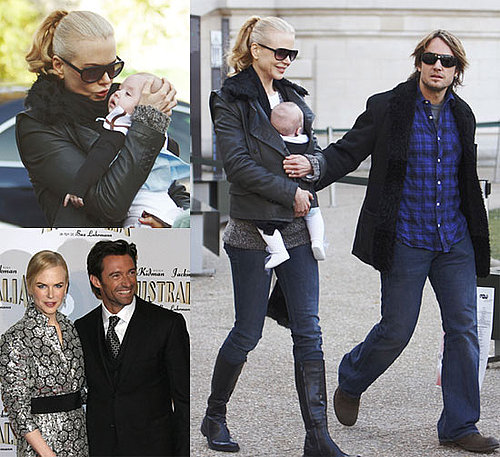 First Photos of Nicole Kidman With Baby Sunday Urban in Paris and Premiering Australia With Hugh Jackman
