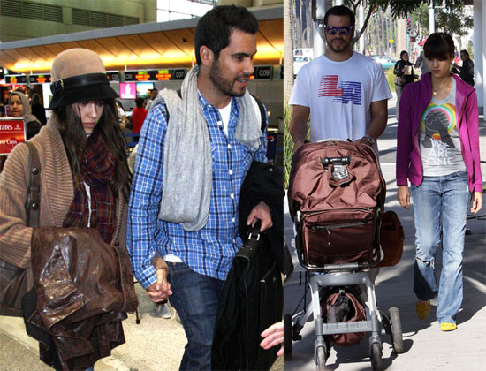 Jessica Alba and Cash at Airport