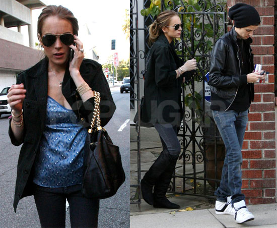 Lindsay Lohan and Sam in Beverly Hills