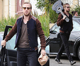 Photos of Ryan Gosling in LA Carrying a Guitar