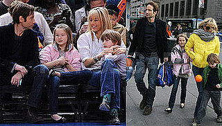 Photos of David Duchovny, Tea Leoni Together With Family at Knicks Game