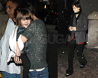 Photos of Katie Holmes and Suri Cruise in New York City with First Snow
