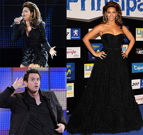 Photos of Beyonce and Jim Carrey at Los 40 Principales Awards