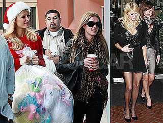 Photos of Paris Hilton Giving Gifts at a Rescue Mission in LA