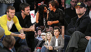 Photos of David Beckham, Leonardo DiCaprio, Gwen Stefani, Zac Efron, Vanessa Hudgens at Lakers-Knicks Game in LA