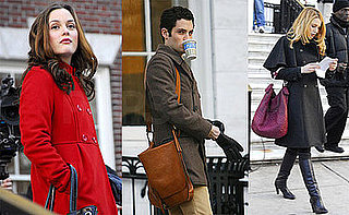 Photos of Blake Lively, Leighton Meester, Penn Badgley on the Set of Gossip Girl in NYC