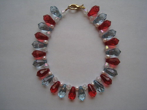 My 4th of July Anklet