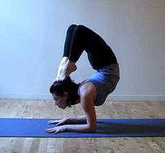 Strike a Yoga Pose: Forearm Stand Scorpion Strike a Yoga Pose: Forearm Stand Scorpion