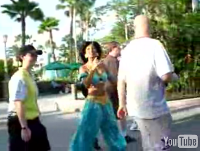 Woman Stalks Jasmine Disney Character at Disneyland