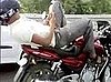 Texting Man on Motorcycle