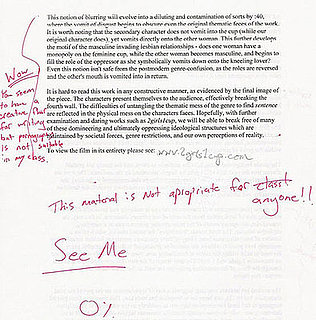 2 Girls, 1 Cup: A Student Essay