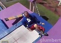 Guy Does Trampoline Wall Tricks Guy Does Trampoline Wall Tricks