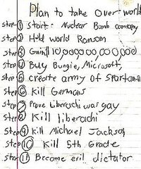 Psycho Child Draws Up To Do List