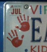"Eat the Kids First" License Plate