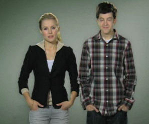 Kristen Bell and Christopher Mintz-Plasse Promote "The McLovin' Fund"