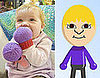 Knit Mii-Like Ball Mittens For Babies