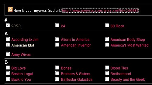 Mytv Helps You Create Your Own Personalized TV RSS Feed 