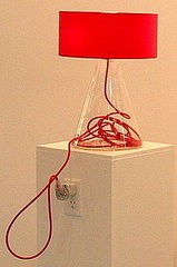 Nicolo Taliani's Lamp Displays Wound Cord Inside of Clear Glass Base