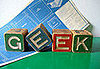 Race You to the Checkout! Vintage Alphabet Geek Blocks