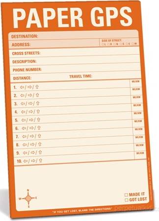 Paper GPS Notepad is a Gag on GPS Devices