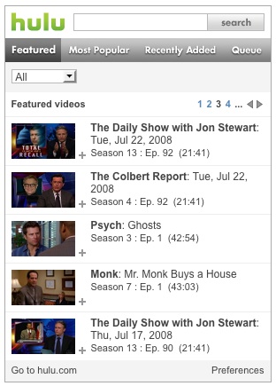 Hulu Launches an Embeddable Player Widget 