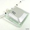 Computer Key on Glass Tile Pendant: Geeky-Gorgeous! 