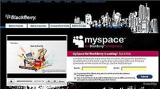 MySpace For BlackBerry Smartphones to Debut 