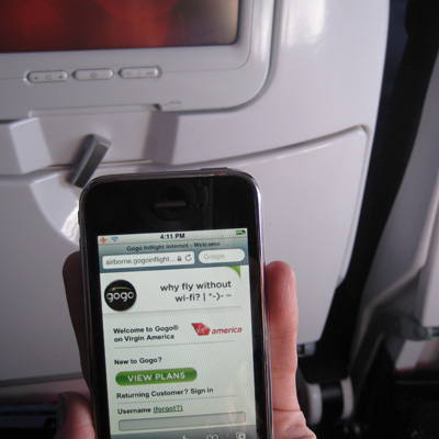 Gogo on the iPhone? Easy peasy. Gogo on the iPhone? Easy peasy.