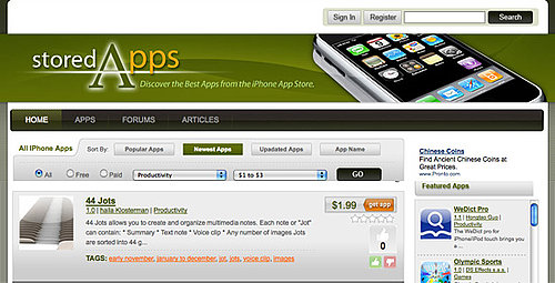 Website of the Day: Stored Apps