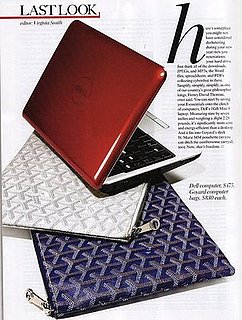 Goyard Laptop Bags Featured in January 2009 Issue of Vogue