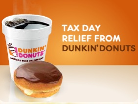 Dunkin' Donuts Offers Some Tax-Day Relief