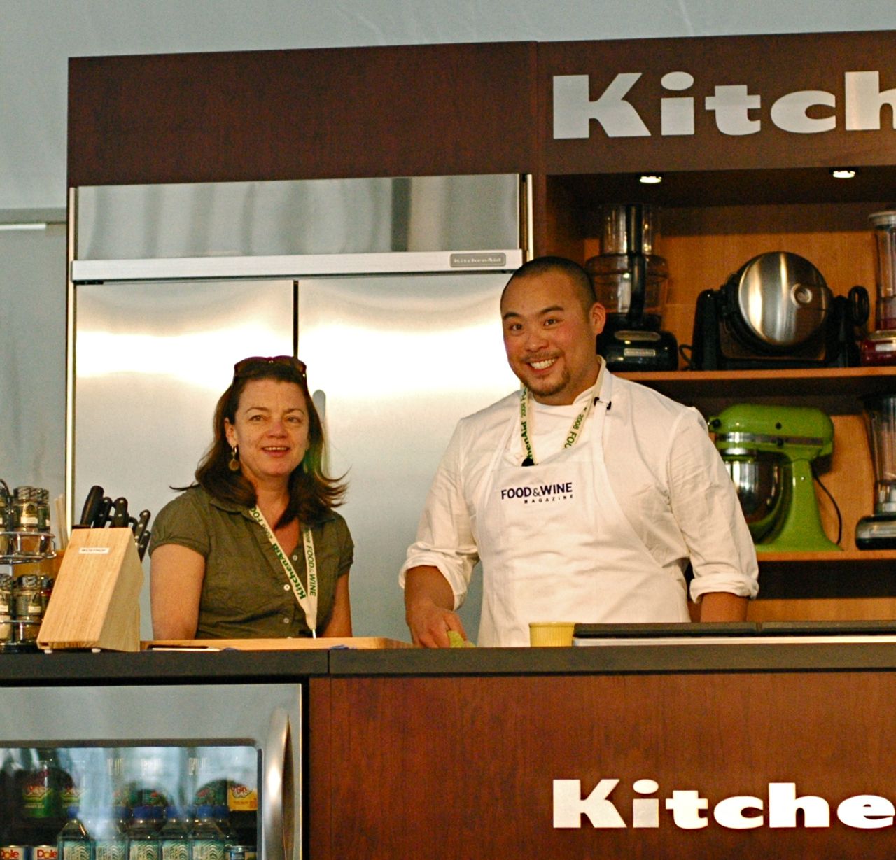 David Chang hosted a party that Party and I attended. Here's Chang earlier in the day, at his cooking demo. David Chang hosted a party that Party and I attended. Here's Chang earlier in the day, at his cooking demo.