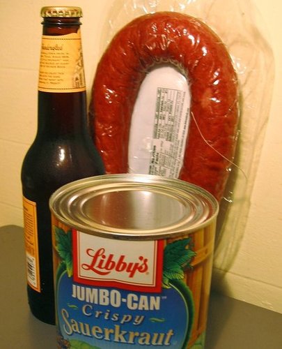 Sauerkraut With Smoked Sausages Sauerkraut With Smoked Sausages