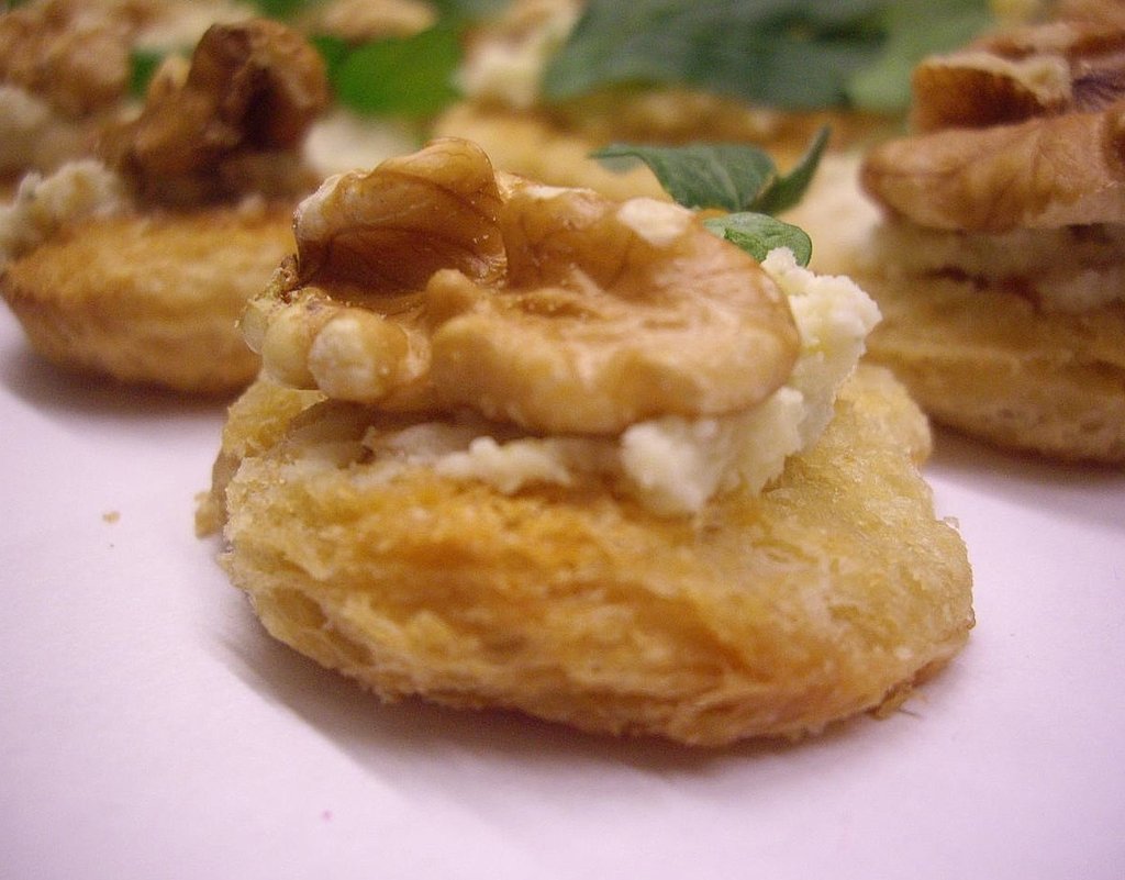 Holiday Appetizer: Roquefort and Walnut Canapes Holiday Appetizer: Roquefort and Walnut Canapes