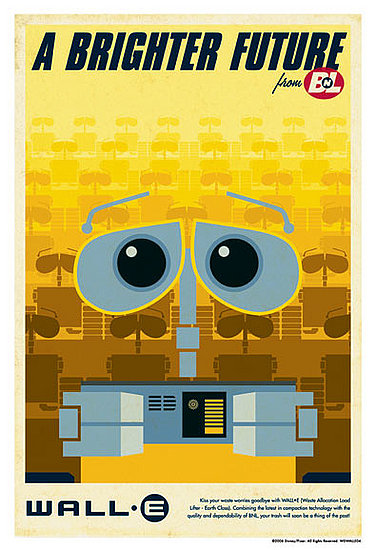 Wall-E Retro Movie Posters