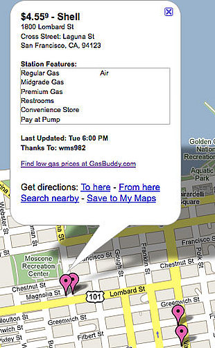 Find Gas Prices On Google Maps