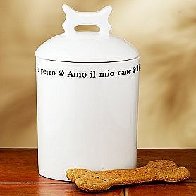 Ceramic Dog Treat Jar ($15)
