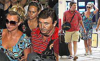 Photos of Britney Spears Mobbed By Paparazzi Arriving At LAX