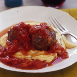 Fast & Easy Dinner: Roasted Lamb Meatballs With Polenta