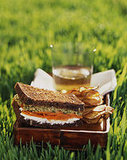 Moroccan Carrot Goat Cheese Sandwiches with Green Olive Tapenade Moroccan Carrot Goat Cheese Sandwiches with Green Olive Tapenade
