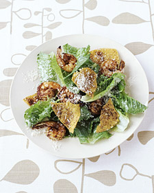 Fast & Easy Dinner: Caesar Salad with Spicy Shrimp
