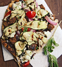Fast & Easy Dinner: Grilled Greek Pizza