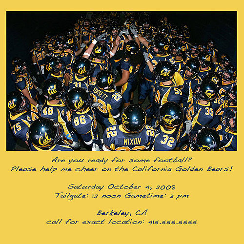 Come Party With Me: Tailgate — Invite