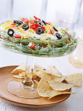 Seven-Layer Dip With Patriotic Chips Seven-Layer Dip With Patriotic Chips