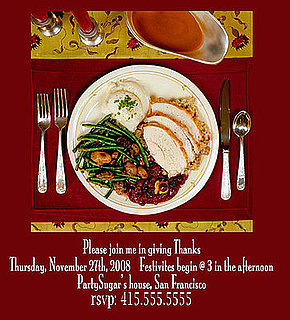 Come Party With Me: Budget Thanksgiving — Invite
